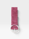 WIDE BELT SUEDE CHERRY