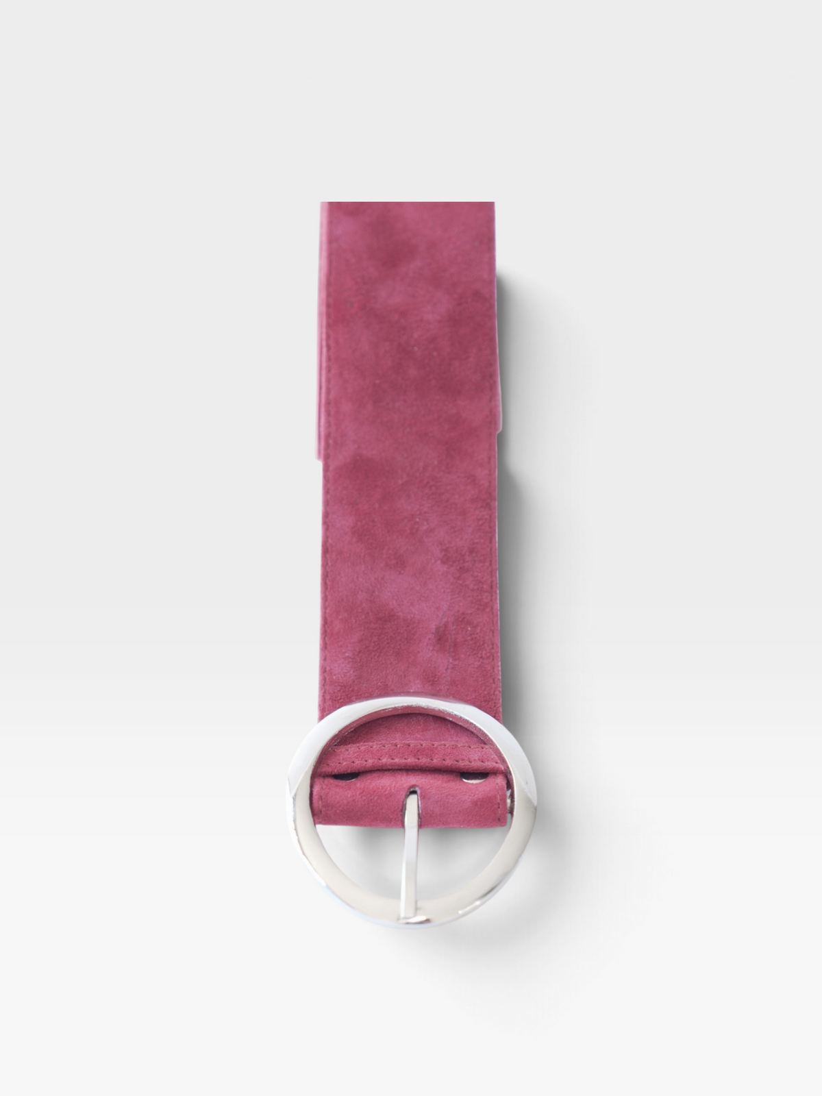 WIDE BELT SUEDE CHERRY