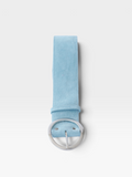 WIDE BELT SUEDE BABY BLUE