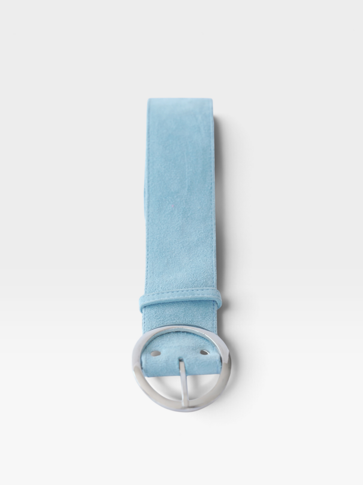 WIDE BELT SUEDE BABY BLUE